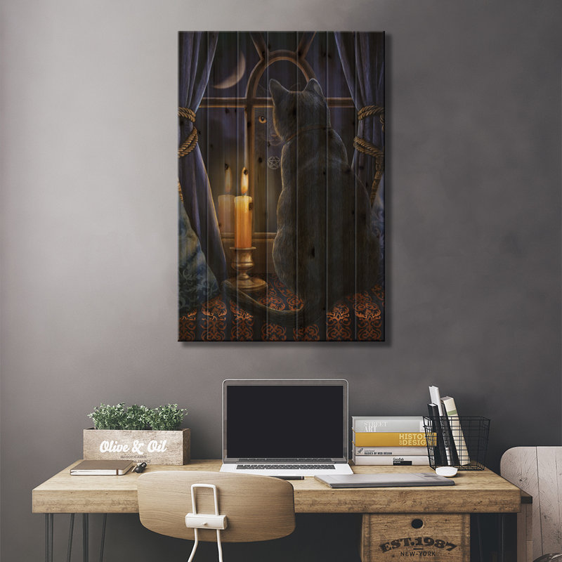 " Midnight Vigil " by Lisa Parker, 26" H x 18" W x 1.5" D