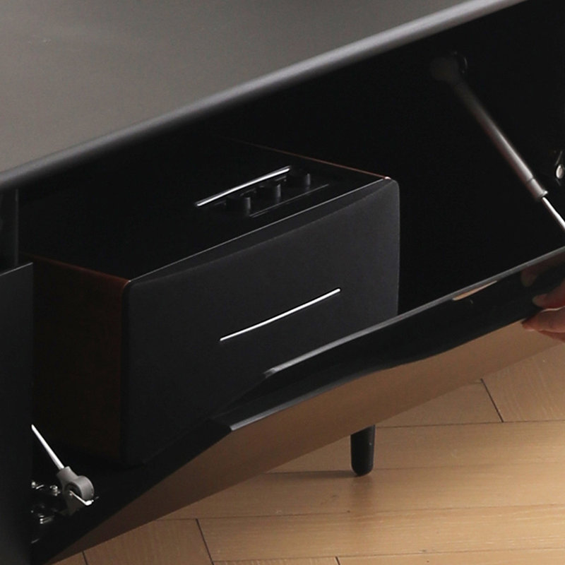 Meuble télé simple et moderne en bois massif, 78.74"