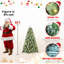 Arbre de Noël 7,5 pi avec 450 lumières DEL blanc chaud, 1588 pointes, 92 pommes de pin, branches articulées et support en métal robuste pour un décor des Fêtes réaliste-689522143-689522140-689522135