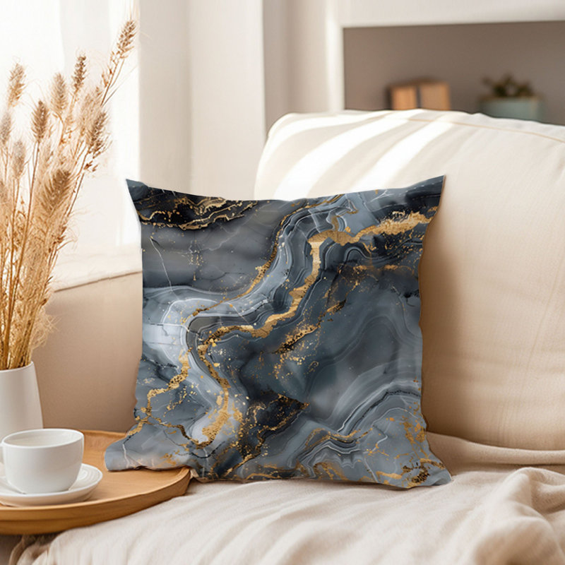 Abstract Gold & Gray Geode III Modern