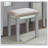 Transitional Style Vanity Set With Storage Drawers, Central Mirror, And Padded Stool For Elegant Bedroom Furniture-1111715548