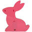 Enseigne lumineuse de lapin de Pâques rose 9,5 po