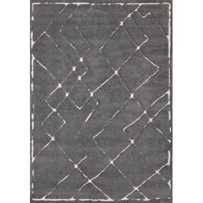 Tapis intérieur neutre gris et blanc Latasia