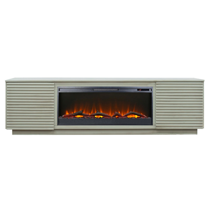 Meuble télé 89 po pour téléviseur, Beige