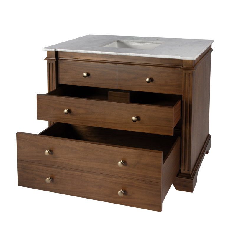 Ensemble de meuble-lavabo simple 42 po Garza, Noyer brun