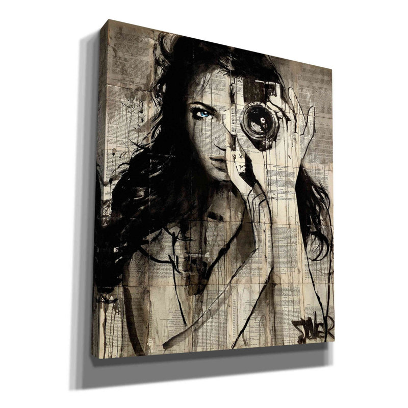 «Long Shot» par Loui Jover, art mural sur toile, H 30 po x l 26 po x P 1,25 po