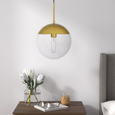 Yearby 1-Light Dimmable Globe Single Pendant 