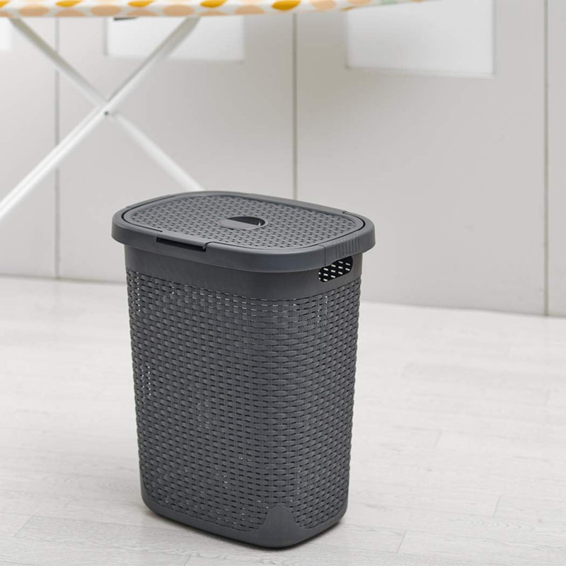 Plastic Laundry Room Organiser, Grey