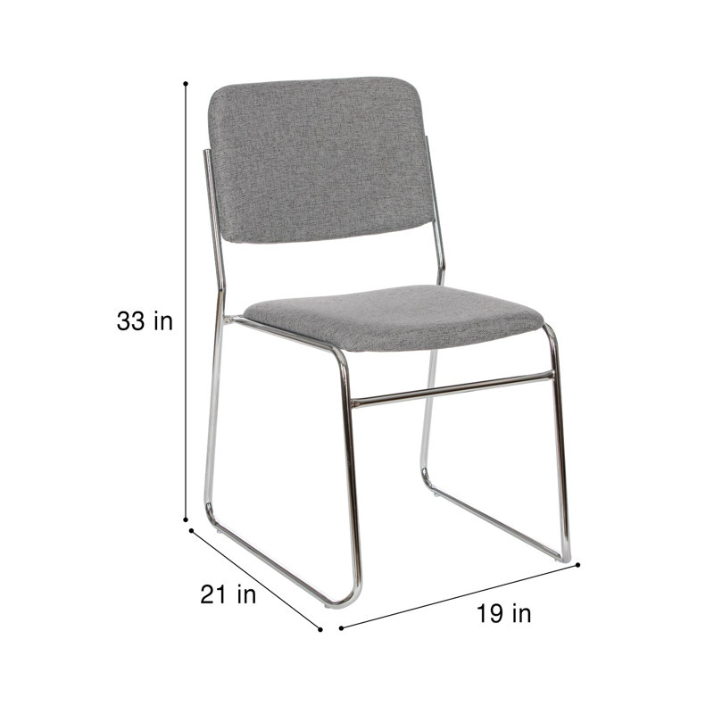 Sandra Stack Chair, Pack of 2, Gray