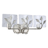 Wykeria 3-Light Vanity Light with Hammered Water Glass