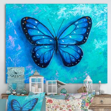 August Grove® Abstract Monarch Butterfly Framed On Canvas Painting