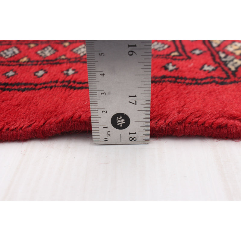 Tapis rouge Finha Peshawar Bokhara 9 pi 3 po x 12 pi 1 po