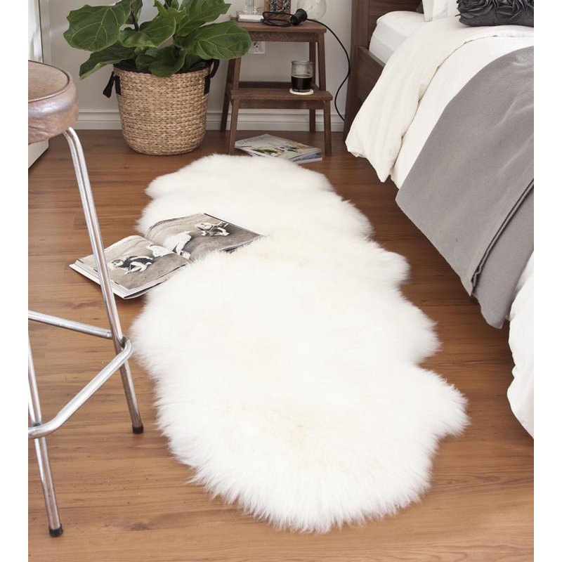 Tapis intérieur / extérieur en laine de mouton double tissé à la main Double New Zealand