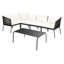 Ensemble de conversation modulaire en rotin 6 pièces avec coussins-84036431-84036430