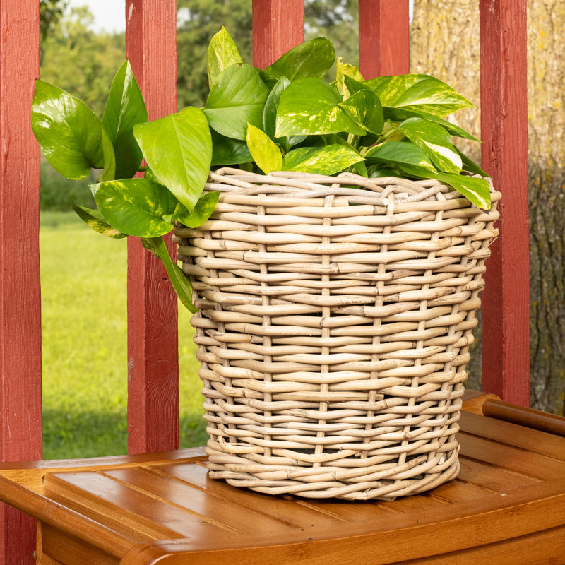 Jardinière ronde avec insert en plastique