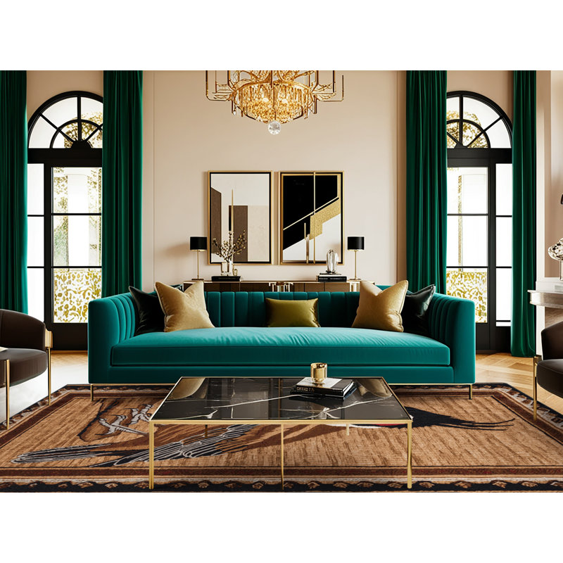  Tapis lavable rouge Bulbul Birds, Tapis de couloir 2 pi x 4 pi