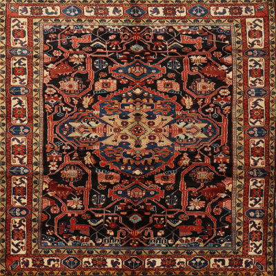 Tapis rouge à motif sud-ouest