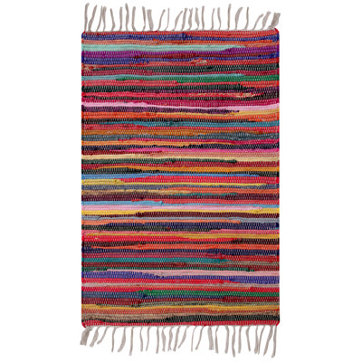 Reginald Handwoven Flat Weave Recycled Rag Rug