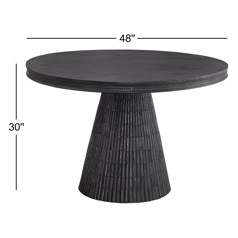 Round Solid Wood Dining Table