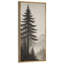 Monochromes de forêt à feuilles persistantes avec oiseaux - grande reproduction d'art sur toile encadrée-1528060124-1528060125