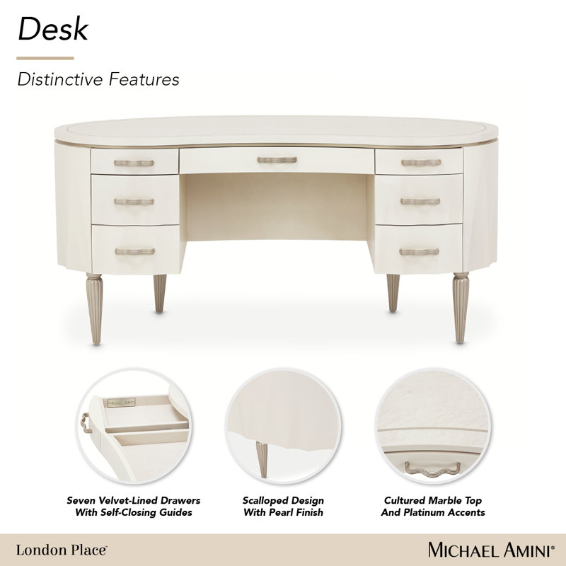 London Place Solid Wood Executive Desk