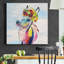 Cheval avec couronne et toile Sky-Premium tendue avec châssis - prête à être accrochée-549765851