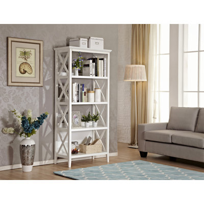 Muscogee 67.00"" Tall 4 Tier Bookcases,Solid Frame Bookshelf -  Red Barrel Studio®, F46A9A78AA6E4F46B267192A17D5732F
