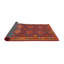 Tapis noir/orange/beige contemporain Neophytos-565254132