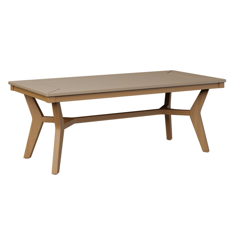 Table basse berlinoise Berlin, Bois vieilli, Teck naturel