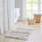 Woven Texture Stripe Bath Rug Grey 22X58"