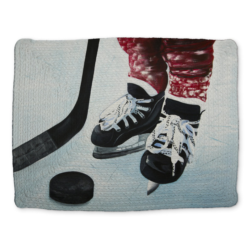 Napperon en polyester tressé Young Hockey