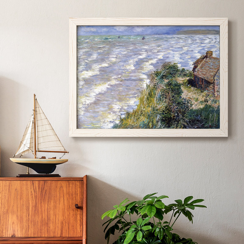 The Custom`s House At Varengaville, 1882, reproduction d'art sur toile, Blanc, H 26 po x l 38 po x P 1,5 po