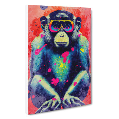 Splashed Monkey No.1 Abstract - Wrapped Canvas