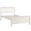 Lit plateforme simple en bois avec tête de lit, pied de lit et lattes de bois, blanc-1049716384