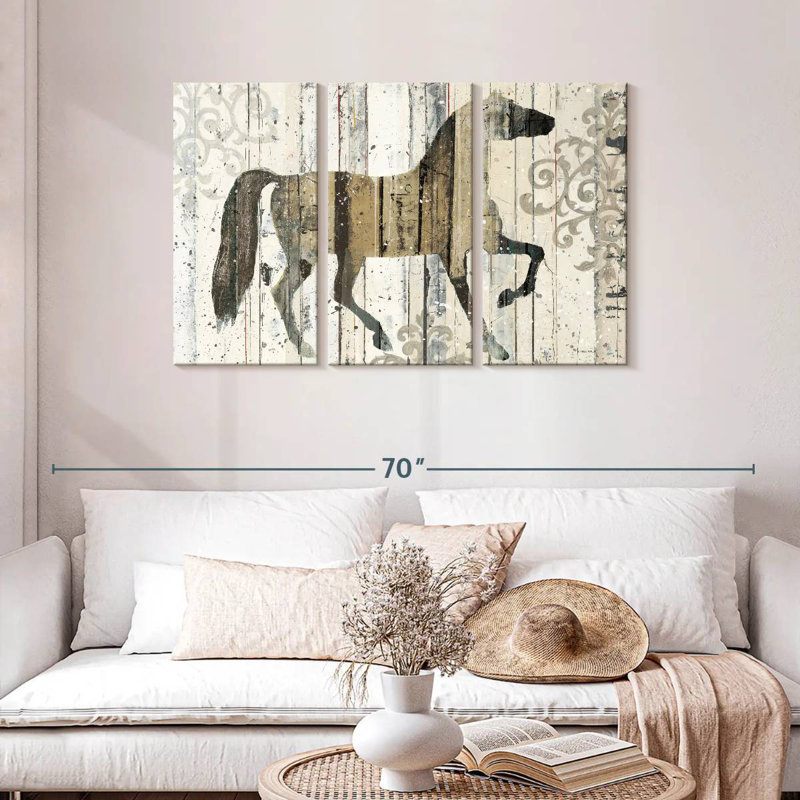 Cheval foncé Brampt filigrane, H 28 po x l 45 po