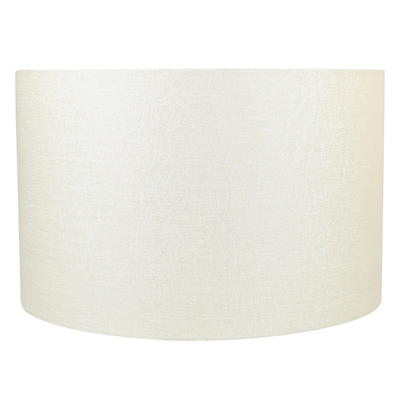 Plastic Drum Lamp Shade, Metallic Cream, 7" H x 8" W x 8" D