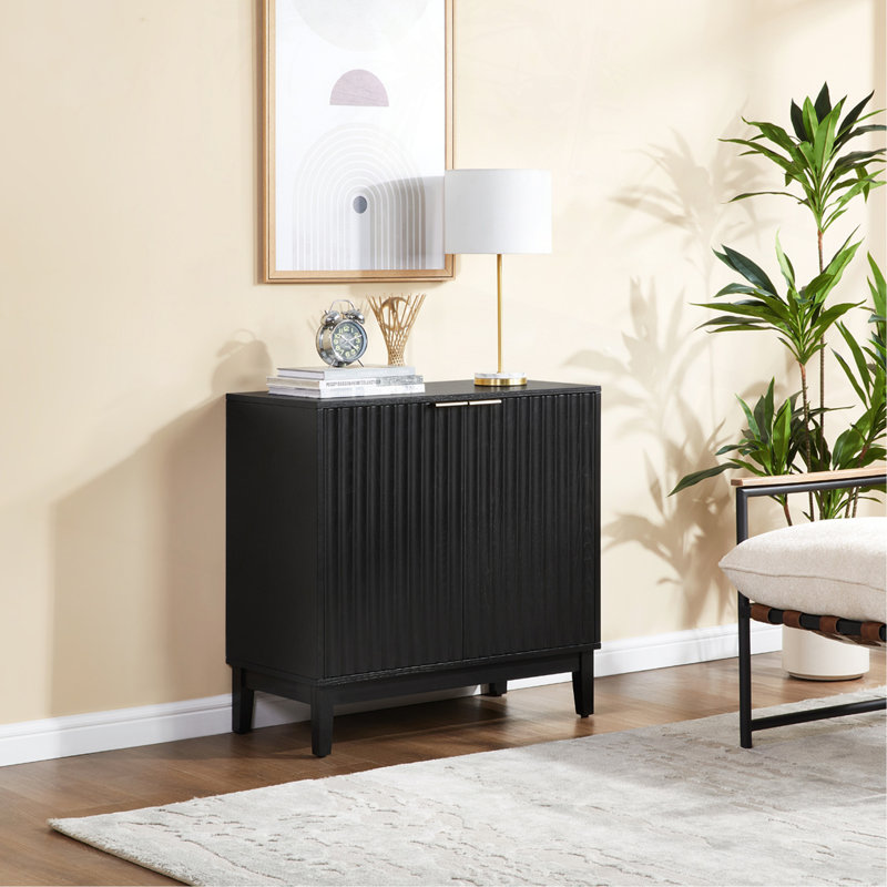 2 Door Storage Cabinet, Black