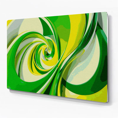 «Biomorphic Abstraction 64», art mural en métal vert