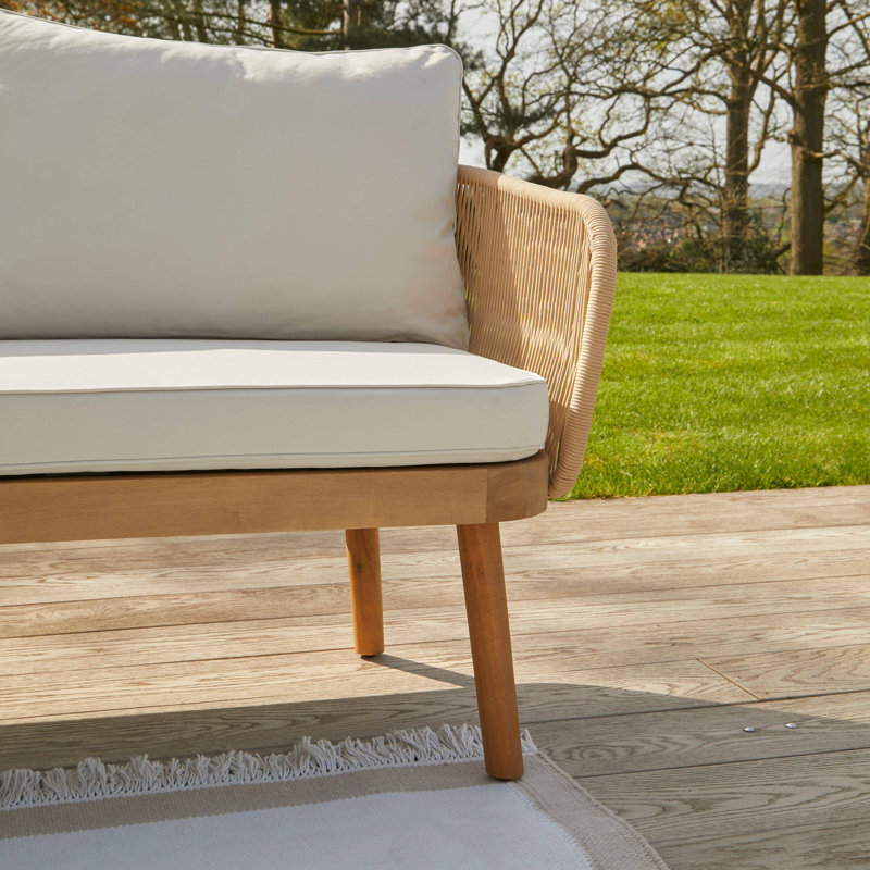 Arefa Rectangular 5 - Person 70cm Long Seating Group with Cushions