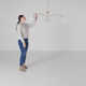 Elyse 3 Light Metal Dimmable Spider Chandelier