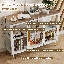 Buffet avec porte vitrée, tablettes réglables, éclairage RVB-252512258