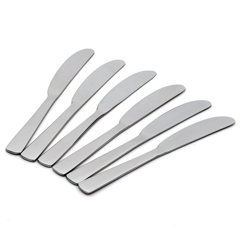 Oneida Aptitude Flatware 6 Piece Dinner Knife Set, 18/0 Stainless Steel