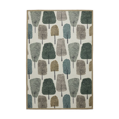 Scion Floral Digitally Printed 61cm X 230cm Area Rug