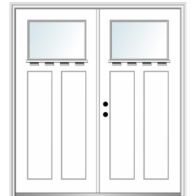 80'' Paneled Fiberglass Front Entry Doors