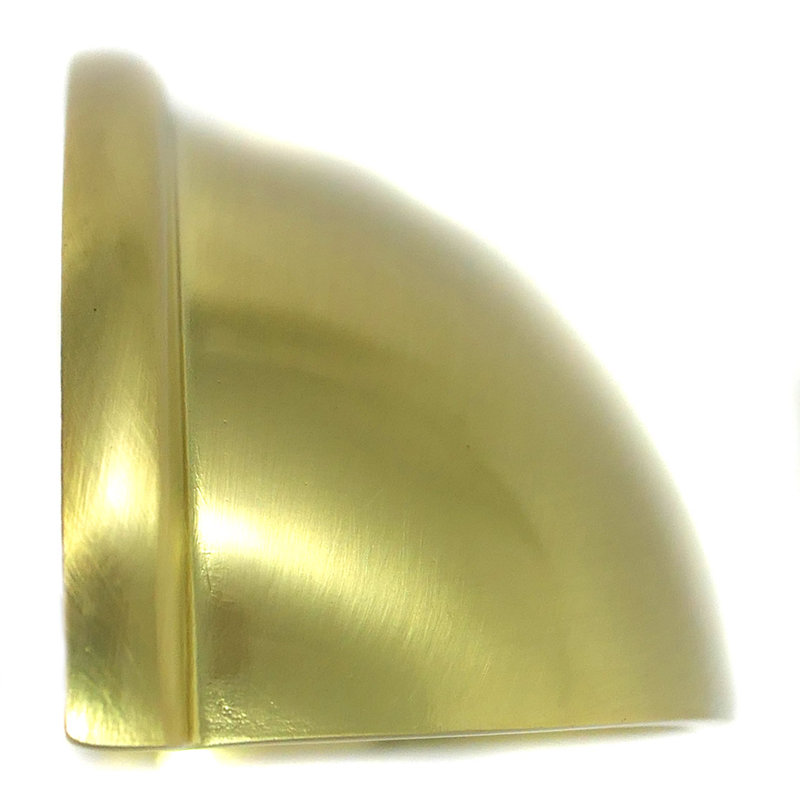 3'' Satin Brass Cup Pull with Mounting Hardware