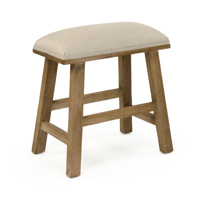 Jocelyn Upholstered Stool with Solid Wood Frame