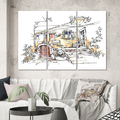 «Vintage Europe Old View», reproduction d'art sur toile rétro - PT40727