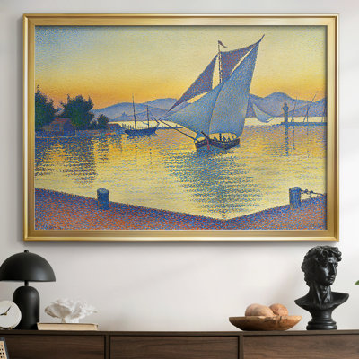 Coucher de soleil, pêche à la sardine, Concarneau-Paul Signac - Toile tendue avec châssis, 1891