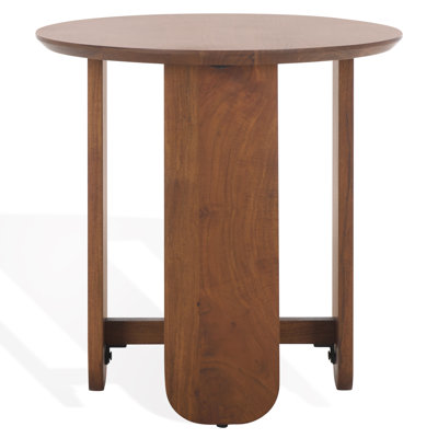 Hoeke Round Wood Accent Table by Loon Peak