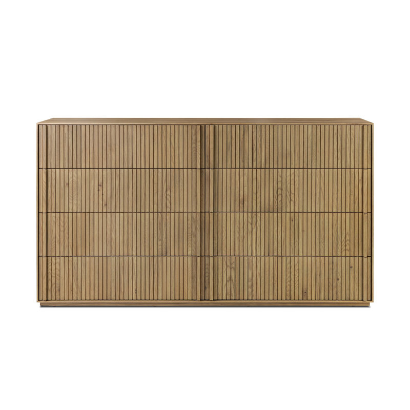 Leo 8 - Drawer Dresser, Rustic Light Natural Oak